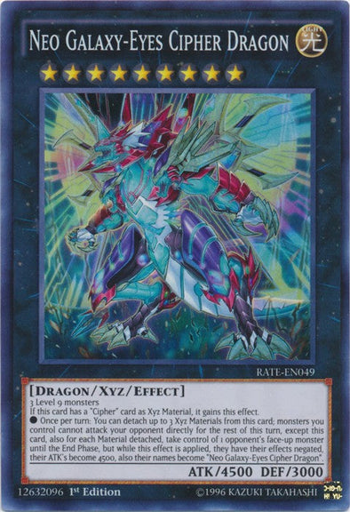 Neo Galaxy-Eyes Cipher Dragon - RATE-EN049 - Super Rare - 1st Edition available at 401 Games Canada