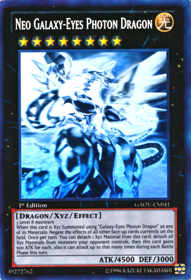 Neo Galaxy-Eyes Photon Dragon - GAOV-EN041 - Ghost Rare - 1st Edition available at 401 Games Canada