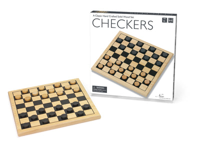 New Entertainment - Wooden Checkers available at 401 Games Canada