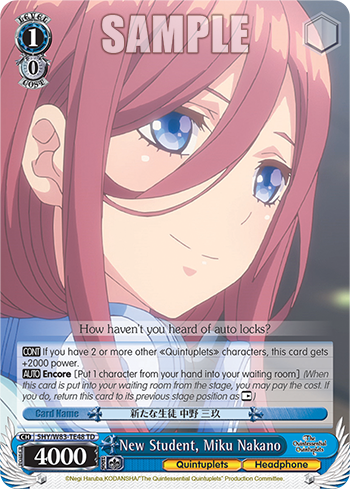 New Student, Miku Nakano - 5HY/W83-TE48 - Trial Deck available at 401 Games Canada