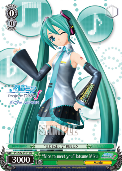 "Nice to meet you"Hatsune Miku - PD/S22-PE01 - Promo available at 401 Games Canada