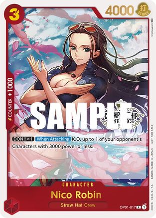 Nico Robin (Store Championship Participation Pack) - OP01-017 - Promo available at 401 Games Canada