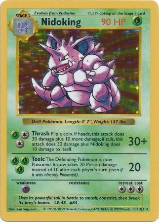 Nidoking - 11/102 - Holo - Shadowless available at 401 Games Canada