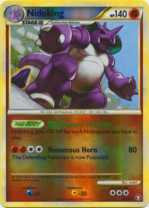 Nidoking - 6/102 - Holo Rare - Reverse Holo available at 401 Games Canada