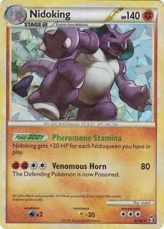 Nidoking - 6/102 - Shattered Holo Rare - Theme Deck Exclusive available at 401 Games Canada