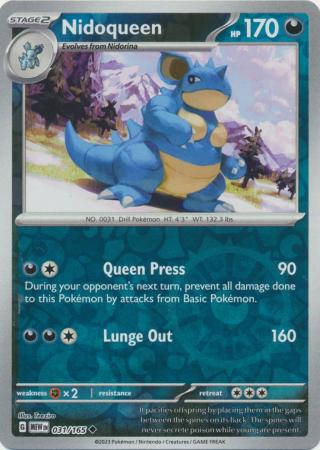 Nidoqueen - 031/165 - Uncommon - Reverse Holo available at 401 Games Canada
