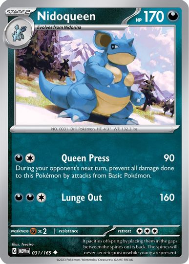 Nidoqueen - 031/165 - Uncommon available at 401 Games Canada