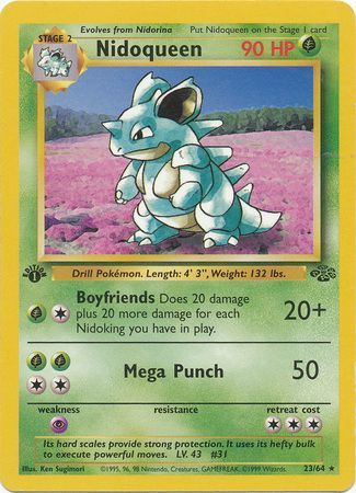 Nidoqueen - 23/64 - Rare - 1st Edition available at 401 Games Canada