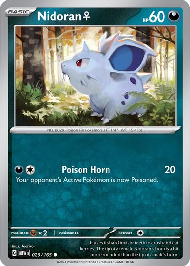 Nidoran F - 029/165 - Common available at 401 Games Canada