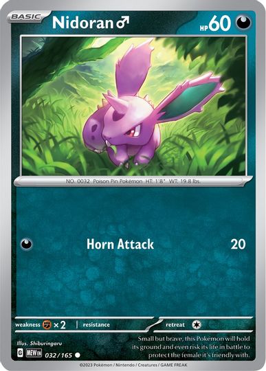 Nidoran M - 032/165 - Common available at 401 Games Canada