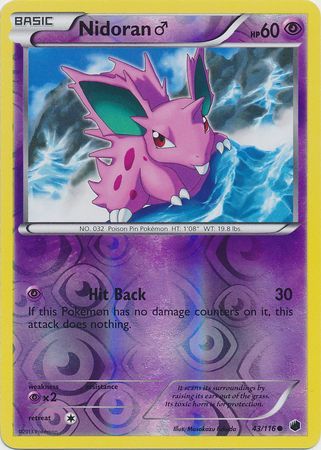 Nidoran (M) - 43/116 - Common - Reverse Holo available at 401 Games Canada