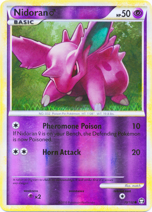 Nidoran (M) - 70/102 - Common - Reverse Holo available at 401 Games Canada