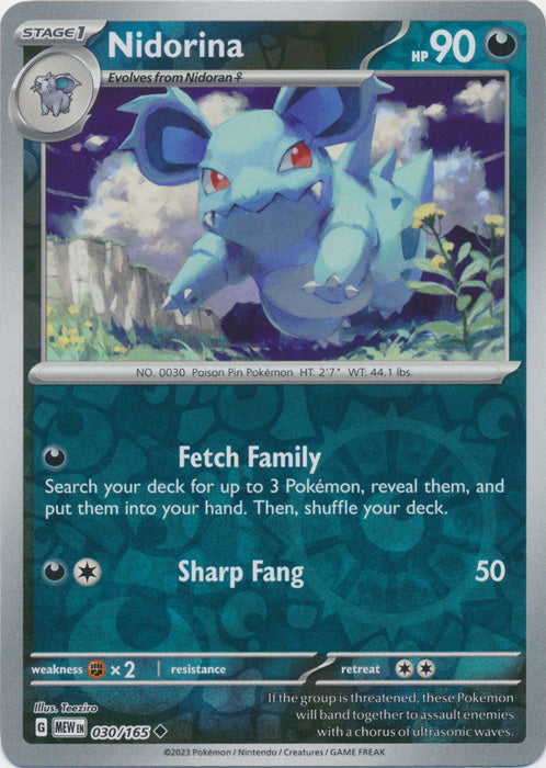 Nidorina - 030/165 - Uncommon - Reverse Holo available at 401 Games Canada