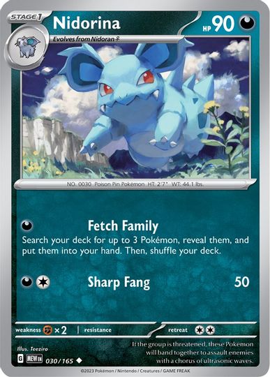 Nidorina - 030/165 - Uncommon available at 401 Games Canada