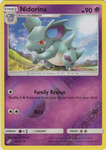 Nidorina - 55/181 - Uncommon - Reverse Holo available at 401 Games Canada