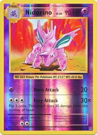 Nidorino - 44/108 - Uncommon - Reverse Holo available at 401 Games Canada