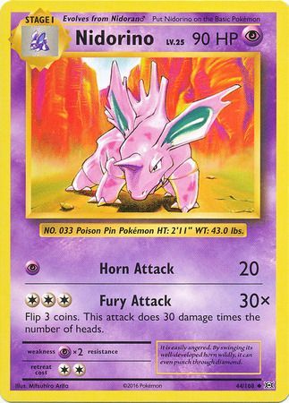 Nidorino - 44/108 - Uncommon available at 401 Games Canada