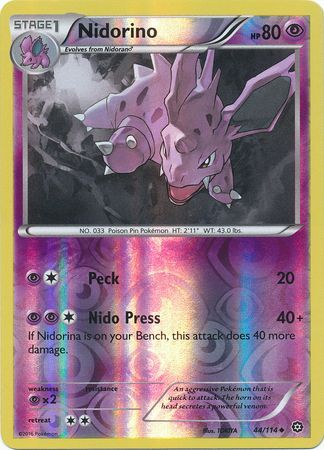 Nidorino - 44/114 - Uncommon - Reverse Holo available at 401 Games Canada