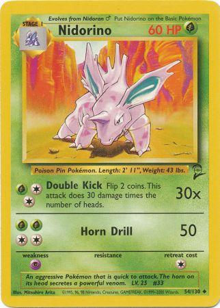 Nidorino - 54/130 - Uncommon available at 401 Games Canada