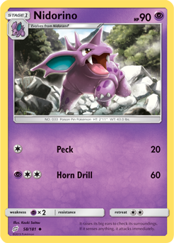 Nidorino - 58/181 - Uncommon available at 401 Games Canada