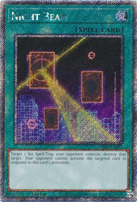 Night Beam (Platinum Secret Rare) - RA04-EN182 - Platinum Secret Rare - 1st Edition