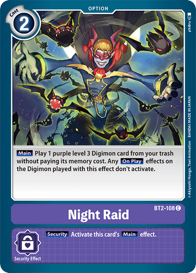 Night Raid - BT2-108 - Common available at 401 Games Canada