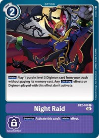 Night Raid (Parallel Rare) - BT2-108 - Common available at 401 Games Canada