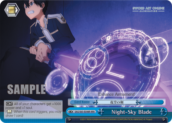 Night-Sky Blade - SAO/S65-E098R - Triple Rare available at 401 Games Canada