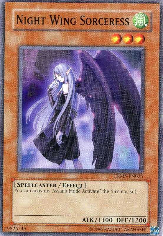 Night Wing Sorceress - CRMS-EN025 - Common - Unlimited available at 401 Games Canada