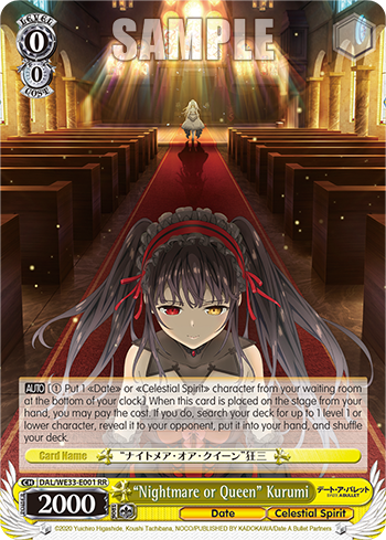 "Nightmare or Queen" Kurumi - DAL/WE33-E001 - Double Rare available at 401 Games Canada