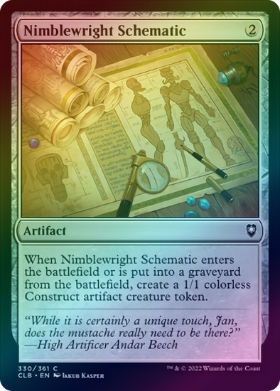 401 Games Canada - Nimblewright Schematic (Foil) (CLB) 401 Games Canada - Nimblewright Schematic (Foil) (CLB)