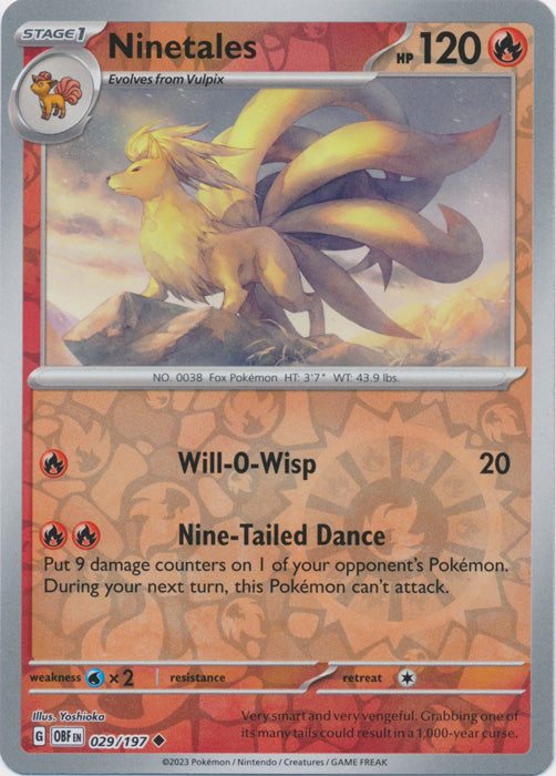 Ninetales - 029/197 - Uncommon - Reverse Holo available at 401 Games Canada