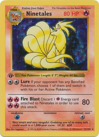 Ninetales - 12/102 - Holo - 1st Edition available at 401 Games Canada