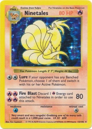 Ninetales - 12/102 - Holo - Shadowless available at 401 Games Canada