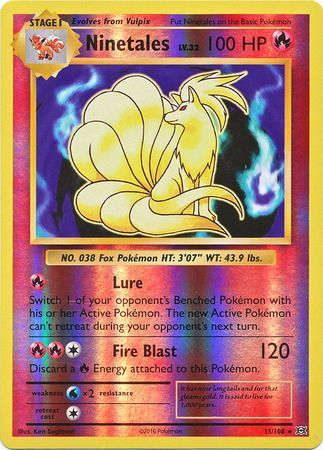 Ninetales - 15/108 - Holo Rare - Reverse Holo available at 401 Games Canada