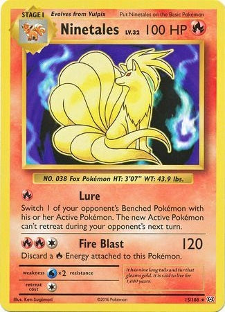 Ninetales - 15/108 - Rare - Theme Deck Exclusive available at 401 Games Canada