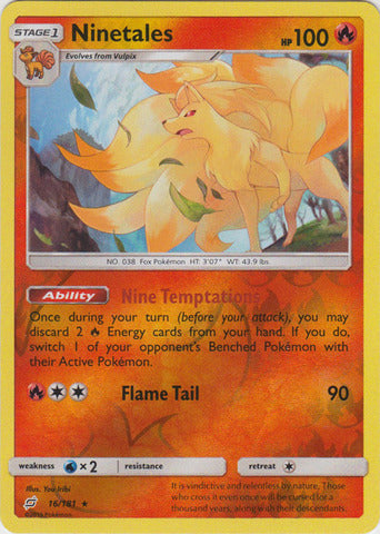 Ninetales - 16/181 - Rare - Reverse Holo available at 401 Games Canada