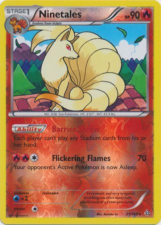 Ninetales - 21/160 - Rare - Reverse Holo available at 401 Games Canada