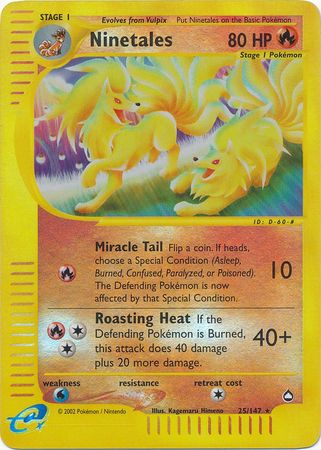 Ninetales - 25/147 - Rare - Reverse Holo available at 401 Games Canada