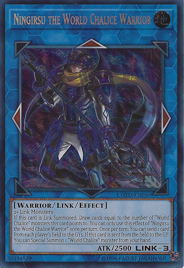 Ningirsu the World Chalice Warrior - COTD-EN050 - Secret Rare - Unlimited available at 401 Games Canada