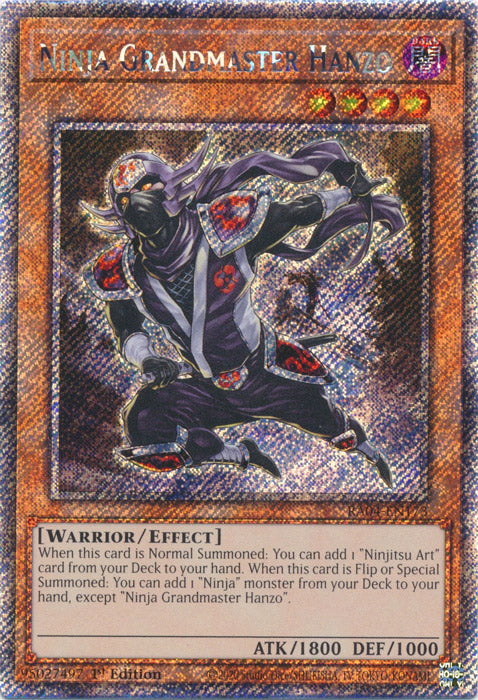 Ninja Grandmaster Hanzo (Platinum Secret Rare) - RA04-EN173 - Platinum Secret Rare - 1st Edition
