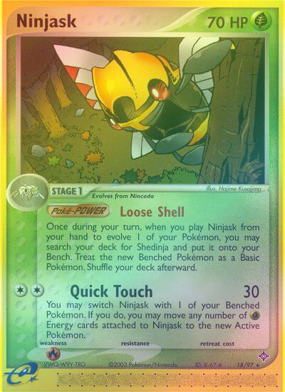 Ninjask - 18/97 - Rare - Reverse Holo available at 401 Games Canada