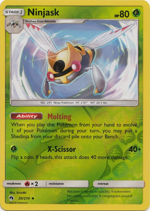 Ninjask - 30/214 - Uncommon - Reverse Holo available at 401 Games Canada