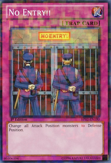 No Entry!! - BP02-EN190 - Mosaic Rare - 1st Edition available at 401 Games Canada