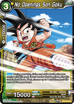 No Openings Son Goku - BT3-090 - Uncommon available at 401 Games Canada