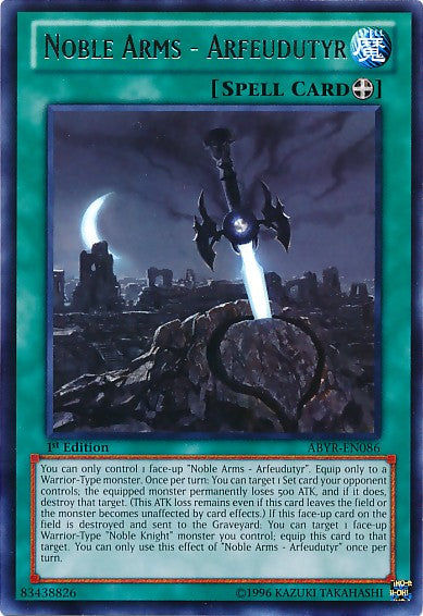 Noble Arms - Arfeudutyr - ABYR-EN086 - Rare - 1st Edition available at 401 Games Canada