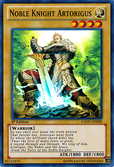 Noble Knight Artorigus - GAOV-EN000 - Super Rare - 1st Edition available at 401 Games Canada