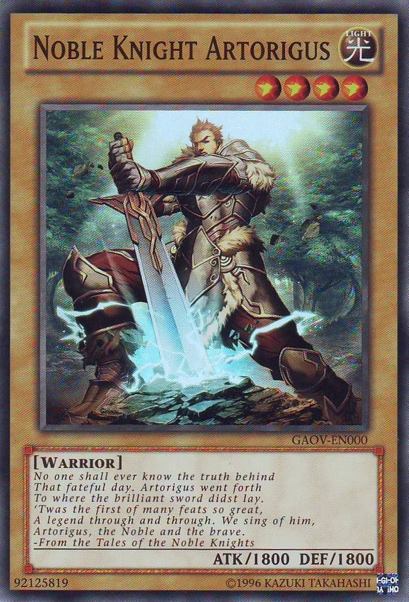 Noble Knight Artorigus - GAOV-EN000 - Super Rare - Unlimited available at 401 Games Canada