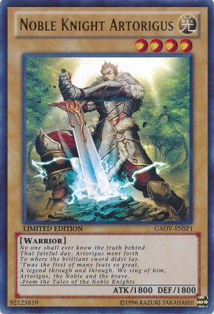 Noble Knight Artorigus - GAOV-ENSP1 - Ultra Rare - Limited Edition available at 401 Games Canada