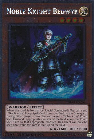 Noble Knight Bedwyr - NKRT-EN002 - Platinum Rare - 1st Edition available at 401 Games Canada